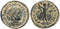 Roman coin of Constantine I - SOLI INVICTO COMITI - Ticinum