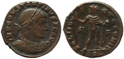 Roman coin of Constantine I - SOLI INVICTO COMITI - Arlelate