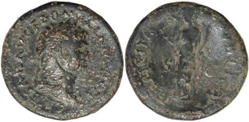 Ancient Roman coin of Domitian - FELICITAS PVBLICA SC