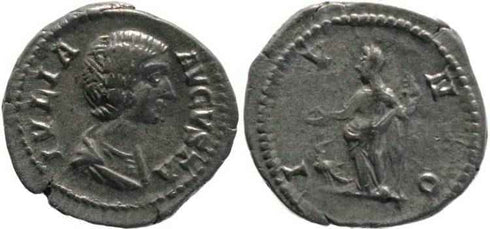 Julia Domna AR denarius - Wife Of Septimius Severus - IVNO