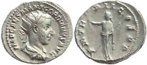 Gordian III AR silver antoninianus - PM TR P II COS PP