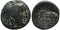 Ancient Seleucid coin of Seleukos I - Winged Medusa and Bull - countermarked
