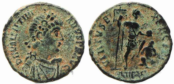 Roman coin of Valentinian II Ae2 - VIRTVS EXERCITI