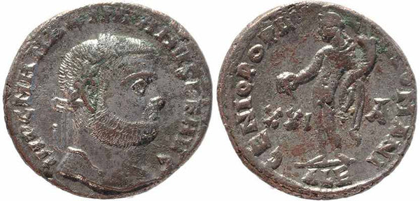 Roman coin of Maximian Ae large silvered follis - GENIO POPVLI ROMANI - Alexandria