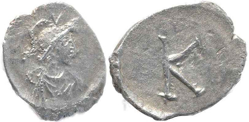 Anonymous Issue - Time of Justinian I - AR siliqua - nice example