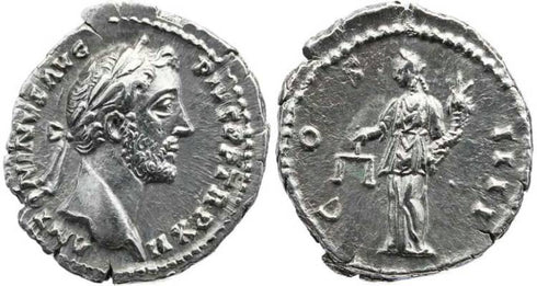 Antoninus Pius AR Denarius - COS IIII