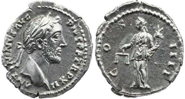 Antoninus Pius AR Denarius - COS IIII
