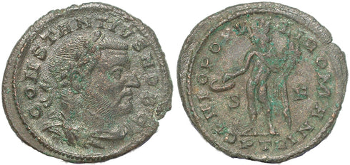 Roman coin of Constantius I - GENIO POPVLI ROMANI - Treveri