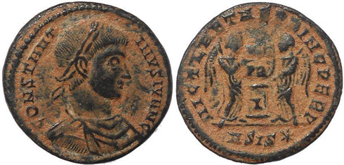 Roman coin of Constantine II - VICT LAETAE PRINC PERP - Siscia