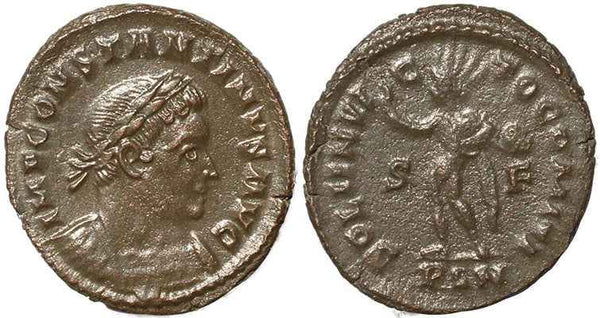 Roman coin of Constantine I - SOLI INVICTO COMITI - London