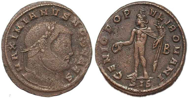 Roman coin of Galerius - GENIO POPVLI ROMANI - Siscia