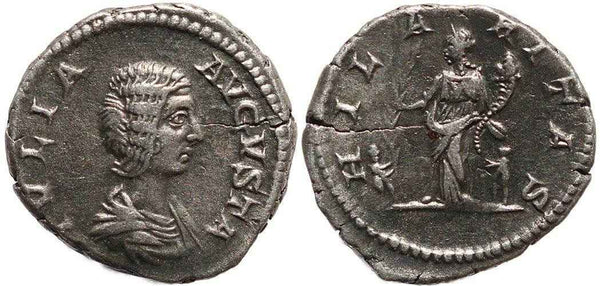 Ancient Roman coin of Julia Domna AR Denarius - HILARITAS