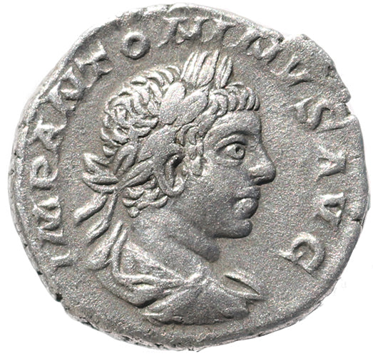 Roman coin of Elagabalus - AR silver denarius - P M TRP III COS III P P