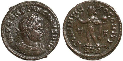 Roman coin of Constantine I - SOLI INVICTO COMITI - Treveri