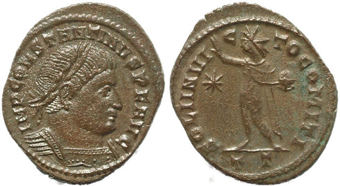 Roman coin of Constantine I - SOLI INVICTO COMITI - Ticinum