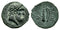 Ancient Greek coin with Hercules minted in Aegeae, Cilicia circa 104-47 BC