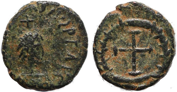 Rare ancient roman coin of Theodosius II - Cross above head