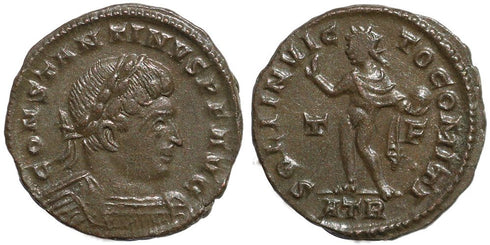 Roman coin of Constantine I - SOLI INVICTO COMITI - Treveri