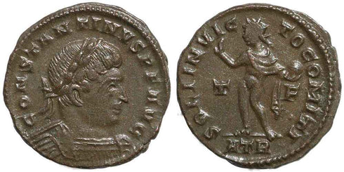 Roman coin of Constantine I - SOLI INVICTO COMITI - Treveri
