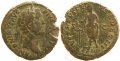 Roman coin of Antoninus Pius Æ As - VOTA SVSCEPTA DEC III S-C