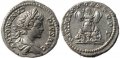 Roman coin of Caracalla AR Denarius - PART MAX PONT TRP V
