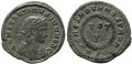 Roman coin of Constantine II silvered Follis - CAESARVM NOSTRORVM - Rome Mint