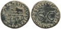 Roman coin of Claudius AE quadrans - PON M TR P IMP COS DES IT, S C