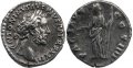 Roman coin of Antoninus Pius AR Denarius - PACI AVG COS IIII