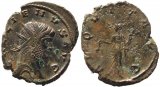 Roman coin of Gallienus silvered antoninianus - AEQVIT AVG