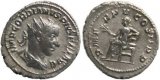 Roman coin of Gordian III 238-244AD Antoninianus - Apollo seated