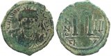 Byzantine coin of Maurice Tiberius AE Follis - Antioch - Year 3