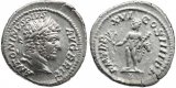 Roman coin of Caracalla AR Denarius Minted in Rome 213AD - P M TR P XVI COS IIII P P