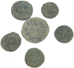 6 Ancient Roman coins from Europe & Spain including 1 medium sized!