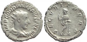Roman coin of Gordian III AR silver antoninianus - SECVRIT PERP
