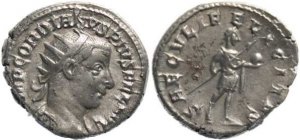 Roman coin of Gordian III 238-244AD Antoninianus - SAECVLI FELICITAS VF+