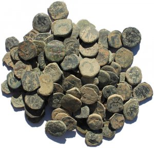 Ancient Uncleaned Nabatean coins from the Holyland!