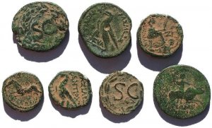 7 Premium Ancient Greek, Egpytian, Seleucid and Roman Uncleaned coins