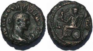 Roman Emperor Numerian Potin Tetradrachm