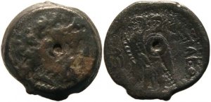 Ancient Egyptian coin of Ptolemy VI & VIII - Joint rule