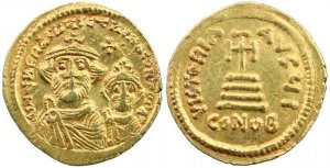 Byzantine coin of Heraclius (610-641 AD) Gold Solidus - Constantinople mint - nicely struck well centred