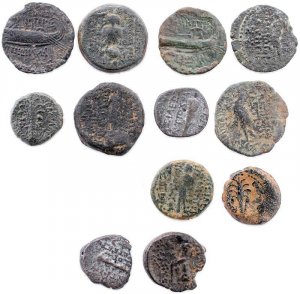 12 Ancient Greek and Seleucid Semi Uncleaned coins