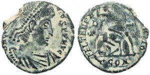 Roman coin of Constantius II - FEL TEMP REPARATIO - Arelate