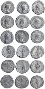 9 Roman silver antoninianus of Gordian III