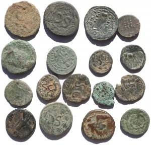 17 Ancient Holyland and European found Roman Provincial coins - 17-25mm