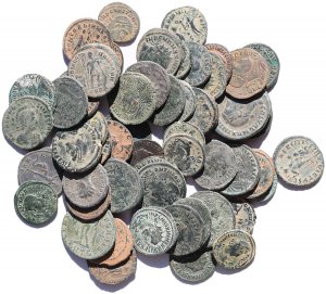 57 Ancient Roman coins from the Holyland 18-25mm