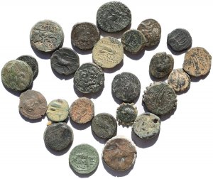 25 Ancient Greek coins from the Holyland 9-20mm