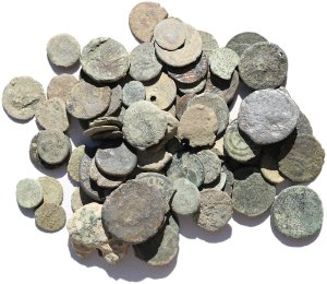 Over 80 medium grade ancient coins from the Holyland and Europe