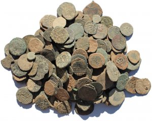 Mixed Islamic Uncleaned Coins from The Holyland - Islamic, Mamluk, Roman Imperial & Provincial and a stray Greek coin or two