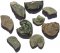 9 Ancient Celtic coins - cut in antiquity