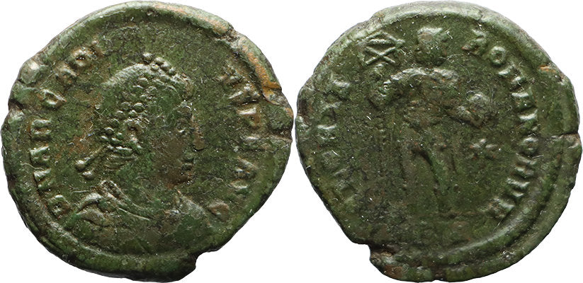 Ancient Roman coin of the Emperor Arcadius - GLORIA ROMANORVM